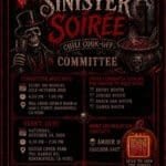 Volante gótico oscuro para el Concurso de Chili "Sinister Soiree", 24 de octubre de 2026 en Silver Creek Park, Bakersfield, CA.